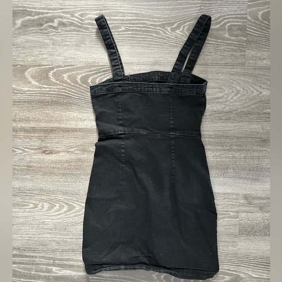 Black Denim Mini Dress - Picture 4 of 4